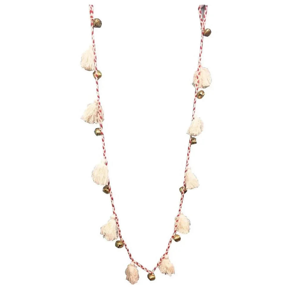 St. Nicholas Square® Kringle's Cottage Jingle Bell Tassel Garland/84 inches